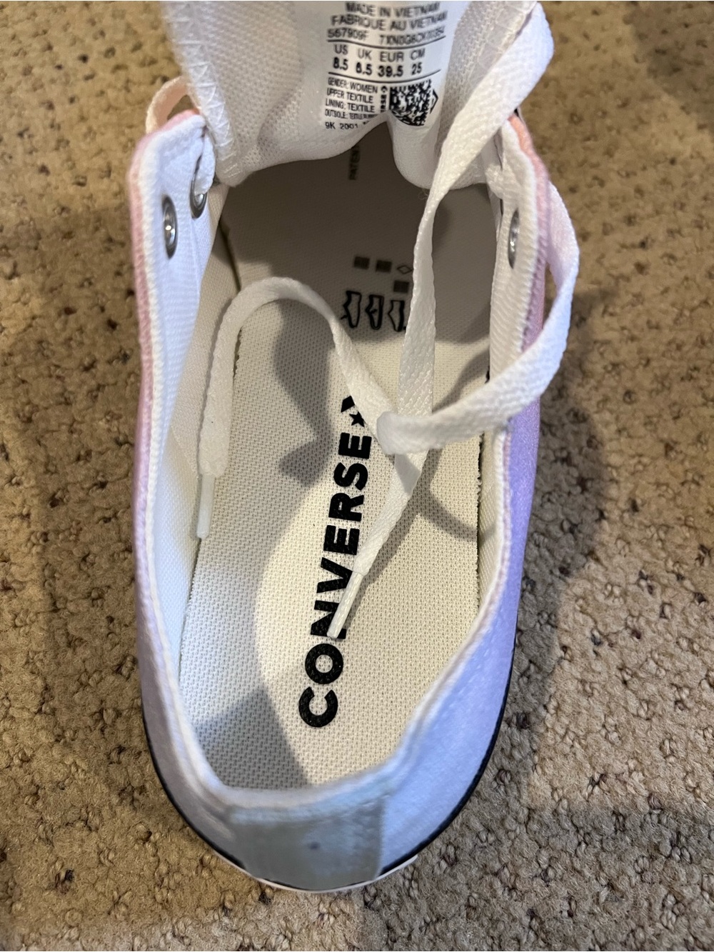Converse Women's Low Top Sneakers - Pink Blue Lavender Gradient - Picture 4 of 8